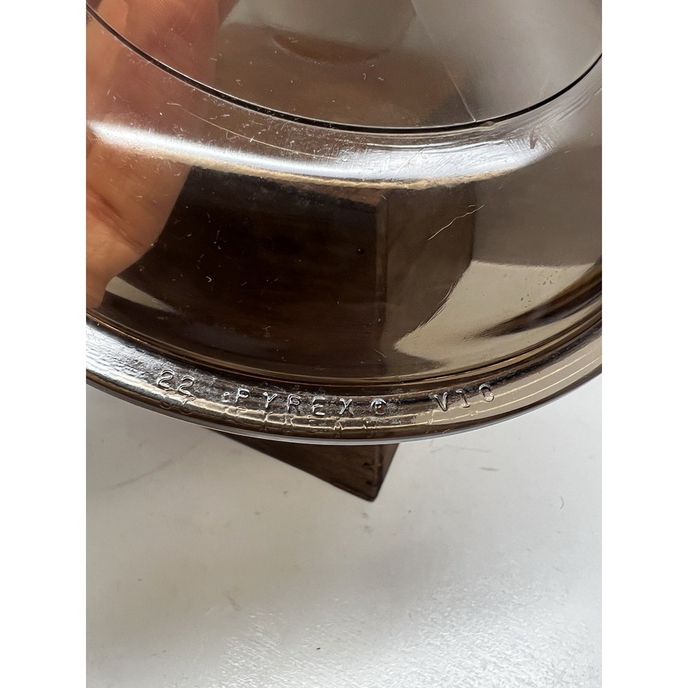 PYREX CORNING VISIONS V1C  Amber Brown Glass LID ONLY 6.5" Replacement - Picture 2 of 2